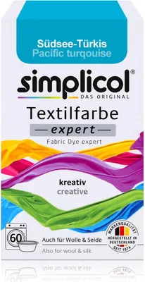 Image de Simplicol peinture textile expert turquoise des mers du sud 150g - couleur pour teindre (1 paquet)