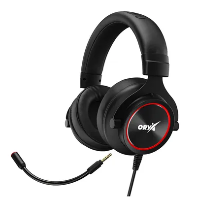 Productafbeelding van Niceboy ORYX X500, hoofdtelefoon, hoofdband, gaming, zwart, rood, binauraal, met knoppen