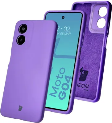 Produktbild von Bizon Soft Case für Motorola Moto G04, Lila