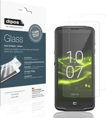 Image de 2x Protection ecrán pour Crosscall Core M6 mat Verre souple Film Protecteur 9H dipos