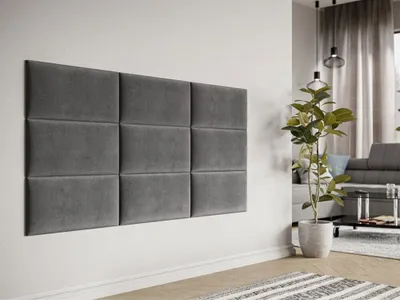 Obrázek produktu pro Čalouněný nástěnný panel 60x30 PAG - šedá