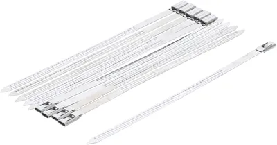 Immagine prodotto di BGS TECHNIC fascette in acciaio inox 80780, 200 mm, 10 pezzi