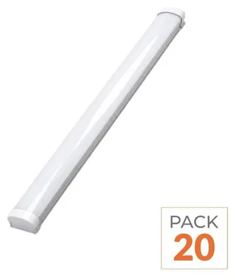 Image de Barrette LED étanche de 120 cm, 36 W, indice de protection IP65 - Lot de 20 - Lumière blanche neutre 4000K - 5500K
