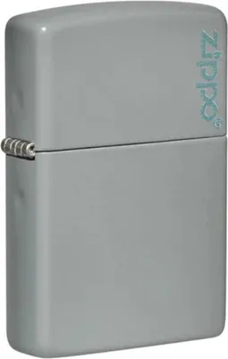 Produktbild von Zippo Feuerzeug Flat Grey Logo, winddicht, 2021