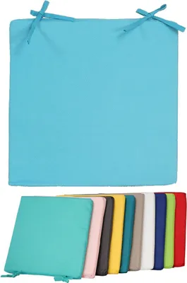 Produktbild von JACK Outdoor Stuhlkissen 40x40cm Lounge Kissen Wasserfest Sitzkissen Garten Lotus Effekt, Farbe:Hellblau