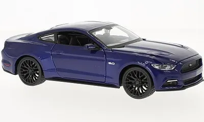 Immagine prodotto di Maisto, Ford Mustang Coupé 5.0 GT, anno 2015, scala 1:24, colore blu metallizzato