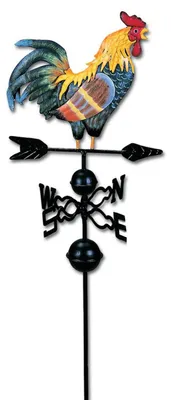 Windrichtungsanzeiger Hahnenform 120 cm Eisen bunt