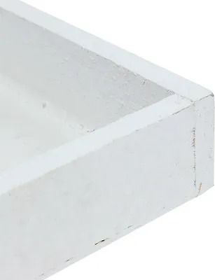 Produktbild von Holztablett - 6 Stück - Rustikal -  ca.14x14x3cm - weiss - A95370-1