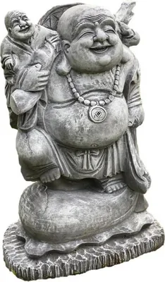 Produktbild von Schöner Chinesischer Buddha Steinguss Frostfest Witterungsbeständig A-STCHB01