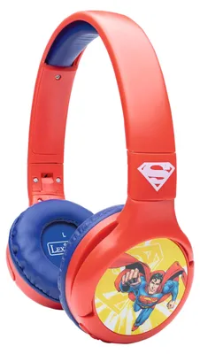 Immagine prodotto di Cuffie pieghevoli 2 in 1 Bluetooth® e con cavo con limitazione sicura del volume Design Superman
