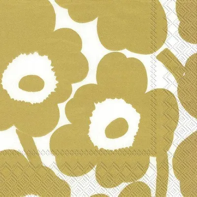 Obrázek produktu pro Ubrousky 33 x 33 cm – UNIKKO, bílá a zlatá