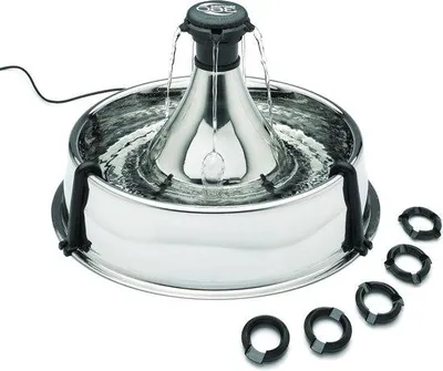 Immagine prodotto di Fontana da bere a 360° in acciaio inossidabile, 38 l, 5 getti, con filtro, acqua naturale