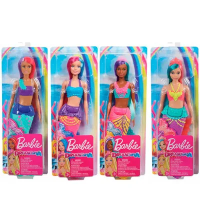 Image de Barbie Dreamtopia Poupée sirène (cheveux turquoise et roses)