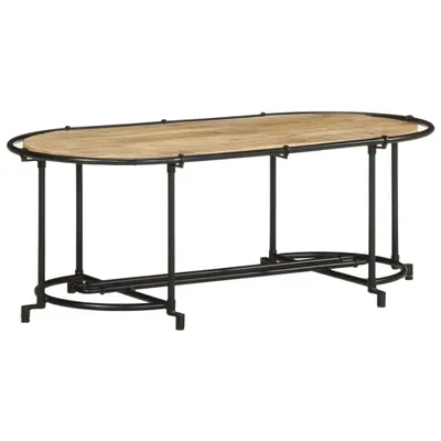 Produktbild von "2026 Promotion" Couchtisch Wohnzimmer - Kaffeetisch - 110x55x40 cm Raues Mangoholz - Sofatisch CC24264