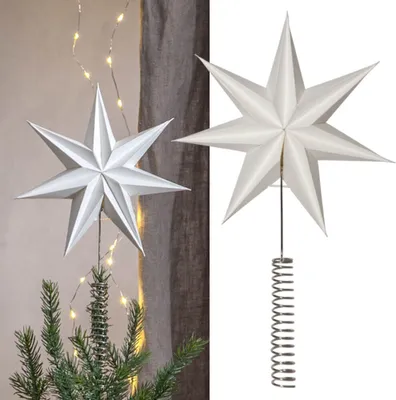 Produktbild von Star Trading 503-10, Weihnachtlicher Sternenschmuck, Papier, Weiß, 1 Stück(e), 210 mm, 55 mm