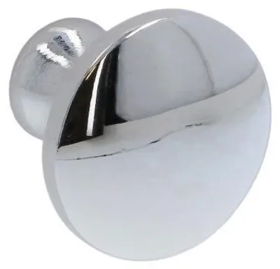 Produktbild von Knopf für Möbel, aus Zamak, Durchmesser 28 mm, poliertes Chrom