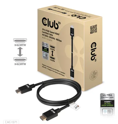 Immagine prodotto di Club3D HDMI-Kabel A -> A 2.1 Ultra High Speed 10K HDR 1m retail