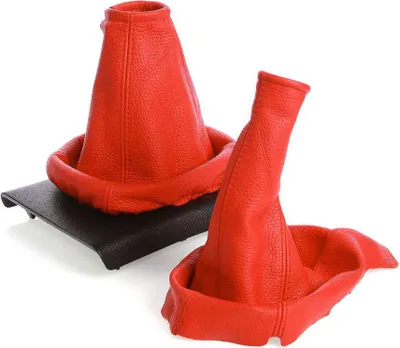 Produktbild von Schaltsack + Handbremssack passend für Opel Corsa B Bj. 1993-2000 Rotes Leder