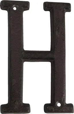 Produktbild von Clayre & Eef Eisen Buschstabe H 13 cm Braun Eisen
