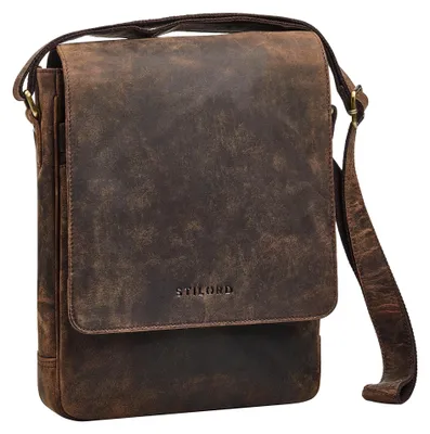 Image de Sac bandoulière en cuir pour hommes, de taille moyenne à grande
