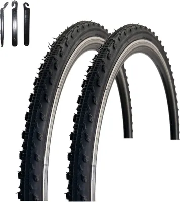 Obrázek produktu pro 2 x VEE Rubber V185 28" pneumatika pro jízdní kola černá 37-622 (28 x 1,40) včetně montážní páčky