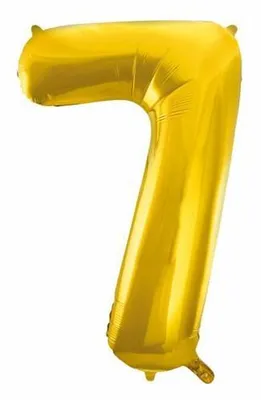 Produktbild von Idena Folienballon für Helium Zahl 7 Gold 65x100