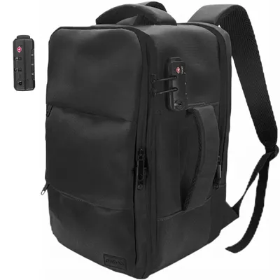 Imagen del producto de Mochila de viaje compacta, apta para equipaje de mano, con 12 compartimentos