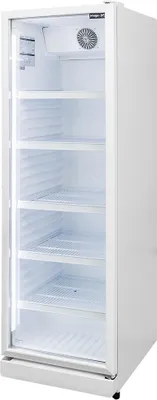 Zdjęcie produktu dla Witryna chłodnicza przeszklona z oświetleniem LED 1-drzwiowa Mega-M DIEGO i59 White 59x59x188cm 388L