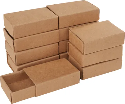 Produktbild von VBS Streichholzschachteln "Kraftpapier", 5 cm, 12 Stück