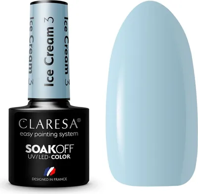Immagine prodotto di Claresa Gelato Smalto UV per unghie 5ml - Confezione da 3