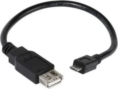 Produktbild von VIVanco™USB OTG Adapterkabel, Adapter Micro USB, USB-Micro-B-Stecker USB-A-Stecker, Mäuse, Tastaturen, Speichersticks, 0,1m