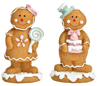 Produktbild von Lebkuchenmännchen 2er Set Weihnachten Deko-Figuren 11 cm