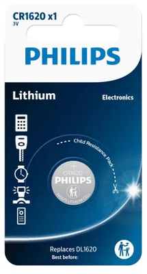 Productafbeelding van Philips Lithium 3.0V knoopcel CR1620