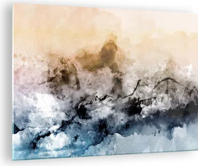 Produktbild von Bilder auf glas - Einteilig - Abstraktion Wolken Berge - 70x50cm - Glasbilder - Wandbilder - Bilder - zum Aufhängen bereit - Wanddekoration aus Glas - Glas Bilder - Wandbild auf Glas - GAA70x50-4894