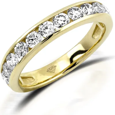 Produktbild von 750er Gelbgold Memory Ring 12 x Diamanten zus. ca. 0,55 ct. Kanalfassung Gr. 50