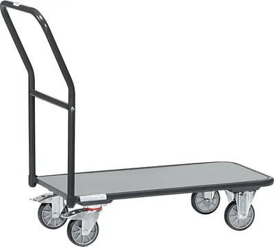 Produktbild von fetra 1200/7016, Sperrholz, Stahl, Transportwagen, Grau, 250 kg, 4 Rad/Räder, 12,5 cm