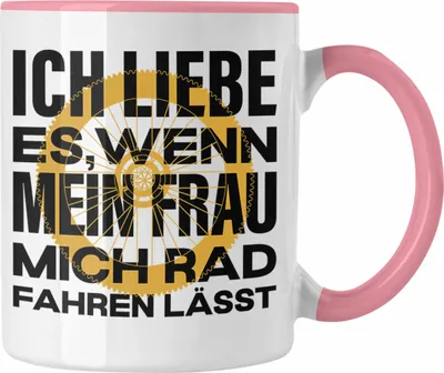 Produktbild von Trendation - Fahrradfahrer Geschenk Tasse mit Spruch Rennrad Mountainbike Geschenkidee Radfahrer (Rosa)