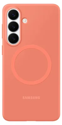Imagen del producto de Funda de silicona con imán, color coral, para Samsung Galaxy S26, modelo EF-ES942CO