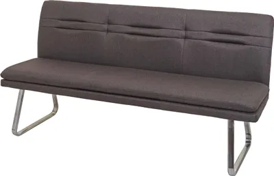 A studio shot of a bench on a white background.