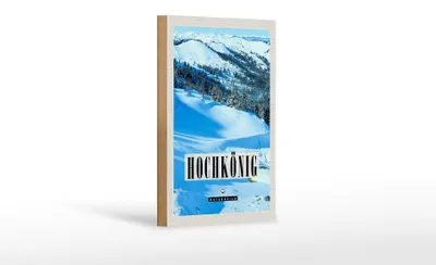Produktbild von Holzschild Reise 12x18 cm Hochkönig Skipiste Winter Schnee Natur
