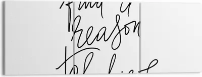 Produktbild von Bild auf Leinwand - Leinwandbild - 3 Teile - Manuskript Motto glauben - 150x50cm - Wand Bild - Wanddeko - Wandbilder - Leinwanddruck - Bilder - Wanddekoration - Leinwand bilder - CA150x50-4355