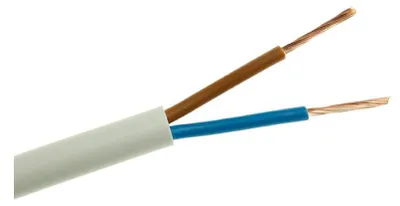 Produktbild von Gehäusekabel H03VV-F (OMY) 2x0,75 weiß 300/300V /50m/