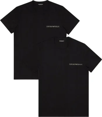 Immagine prodotto di T-shirt uomo EMPORIO ARMANI confezione 2 pezzi maglia mezza manica girocollo cotone elasticizzato articolo EM000391 AF10779, L, Cotone 95%,Spandex 5%