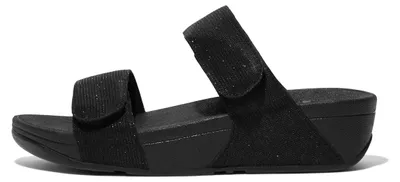Produktbild von FitFlop Lulu Adjustable Shimmerlux Slides SCHWARZ 42