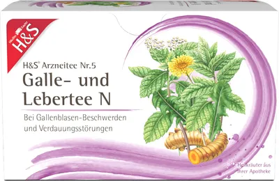 Produktbild von H&S Galle- und Lebertee N Arzneitee Nr. 5 Filterbeutel, 20 St. Filterbeutel