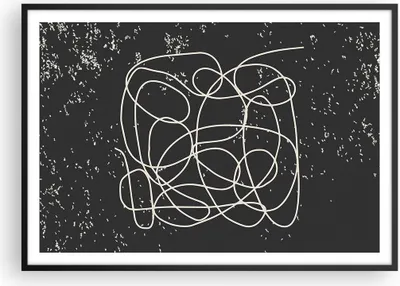 Produktbild von Gerahmtes Poster - Schwarzer Rahmen - Modern Linie Schwarz - 100x70 cm - Wand Bild - Wanddeko - Wandbilder - Kunstposter - Wandposter - Bilderrahmen - Bilder - Kunstdruck - P2BAA100x70-4649