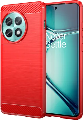 Produktbild von Hülle für OnePlus Ace 2 Pro Carbon-Faser Weich TPU Silikon Stoßfest Handyhülle Rot