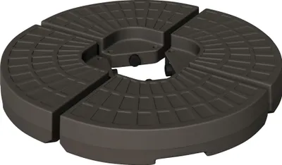 Obrázek produktu pro Stojan na slunečníky Fortuna Lai, který lze naplnit 17 kg vody nebo 25 kg písku, z HDPE v barvě kávy, 100 x 100 x 10,5 cm, pro slunečníky