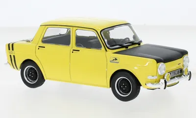 Obrázek produktu pro Simca 1000 Rallye 2 (1970) Žlutá/Černá Matná Whitebox 1:24