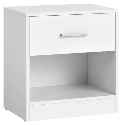 Produktbild von Nachttisch mit Schublade – Weiß – Spanplatte – 28 x 39 x 41 cm